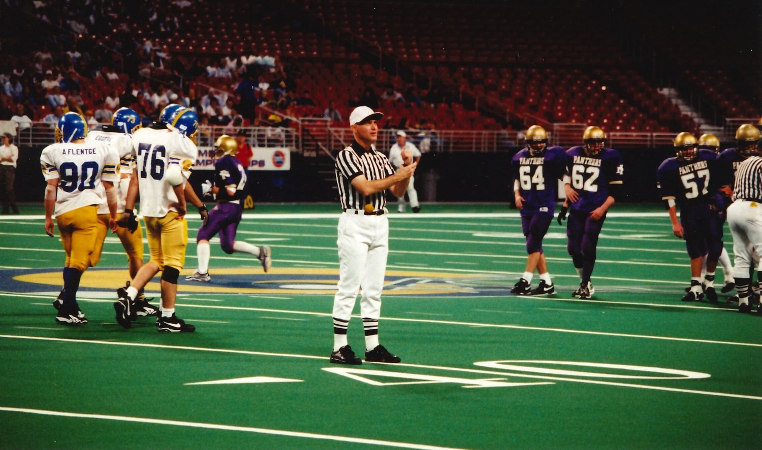 Salisbury native David Sturm officiates Missouri’s Class 1 State Championship Game in November 1998 in The Dome at America’s Center in St. Louis.